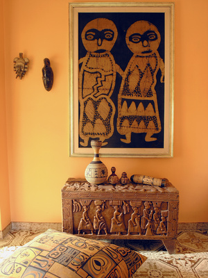 Wohnzimmer im afrikanischen Stil